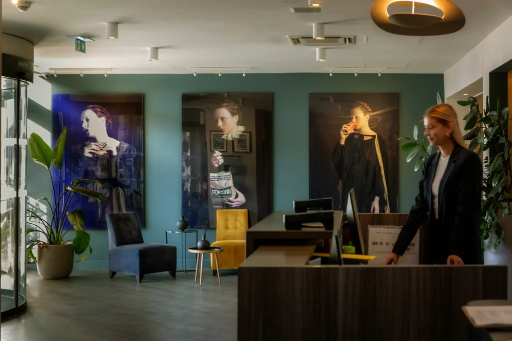 Lobby of the hotel Le Galice in Aix en Provence