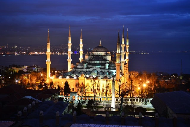 Vue de la mosquée cathédrale sainte sophie à Istanbul
